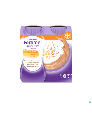 Fortimel multifiber 1.5kcal chocolat 4x200ml
