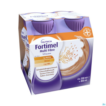 Fortimel multifiber 1.5kcal chocolat 4x200ml