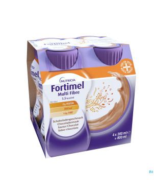 Fortimel multifiber 1.5kcal chocolat 4x200ml