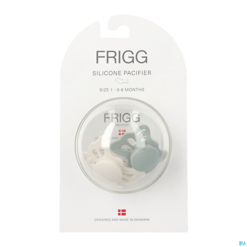 Frigg fopspenen butterfly t1 silicon cream/sage 2
