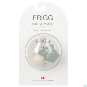 Frigg fopspenen butterfly t1 silicon cream/sage 2