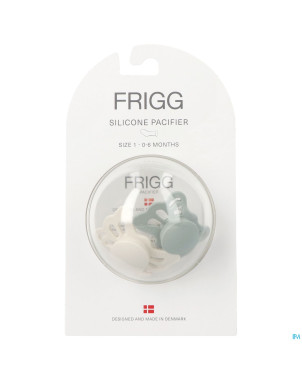 Frigg fopspenen butterfly t1 silicon cream/sage 2