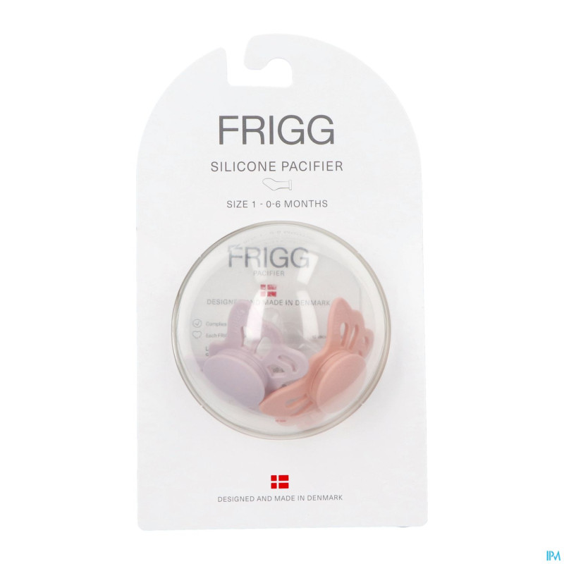 Frigg fopspenen butterfly t1 silicon lilac/peach 2
