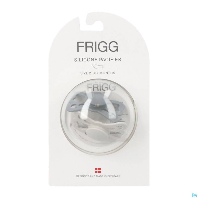 Frigg fopspenen butterfly t2 silicon grey/silver 2