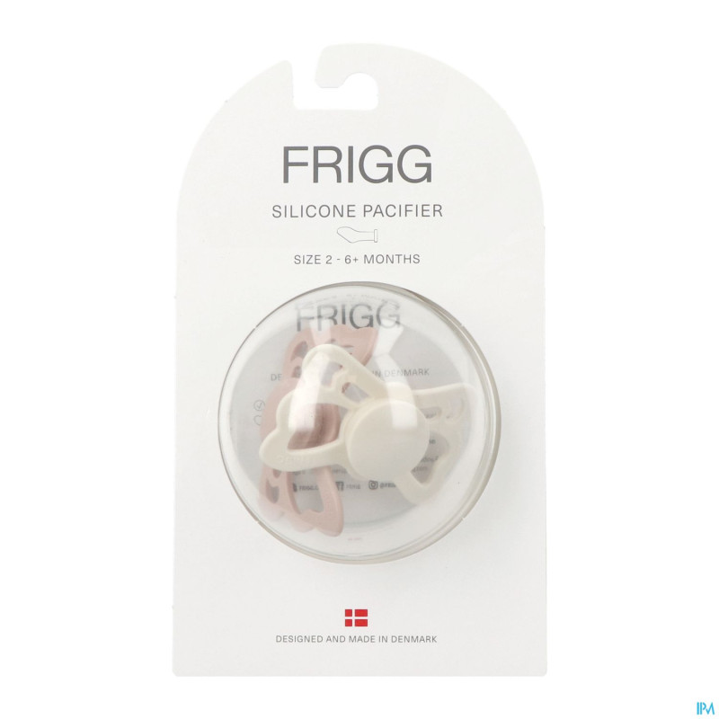Frigg fopspenen butterfly t2 silicon cream/blush 2