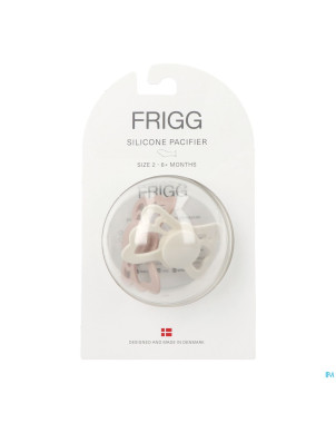 Frigg fopspenen butterfly t2 silicon cream/blush 2