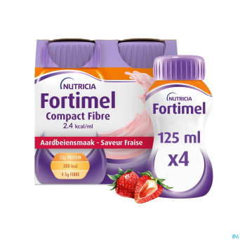 Fortimel compact fiber 2.4kcal fraise 4x125ml
