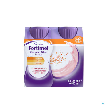 Fortimel compact fiber 2.4kcal fraise 4x125ml