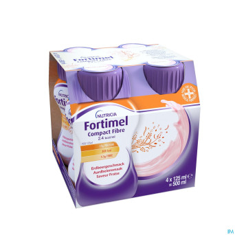 Fortimel compact fiber 2.4kcal fraise 4x125ml