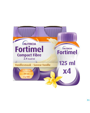 Fortimel compact fiber 2.4kcal vanille 4x125ml