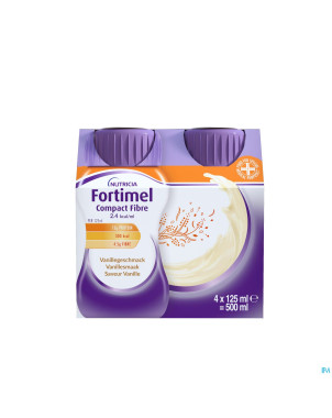 Fortimel compact fiber 2.4kcal vanille 4x125ml