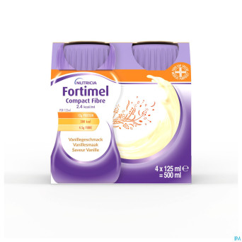 Fortimel compact fiber 2.4kcal vanille 4x125ml