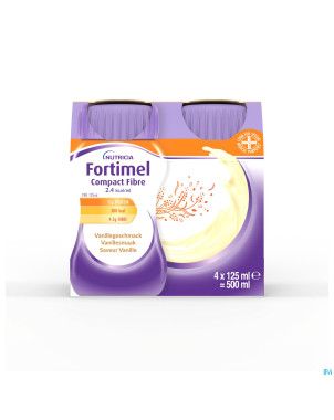 Fortimel compact fiber 2.4kcal vanille 4x125ml