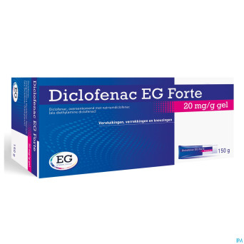 Diclofenac eg forte 20mg/g gel tube 150g