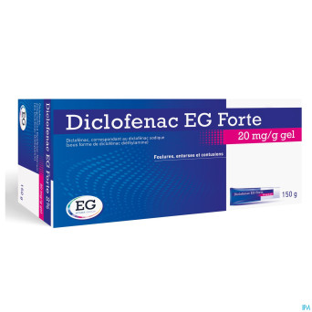 Diclofenac eg forte 20mg/g gel tube 150g
