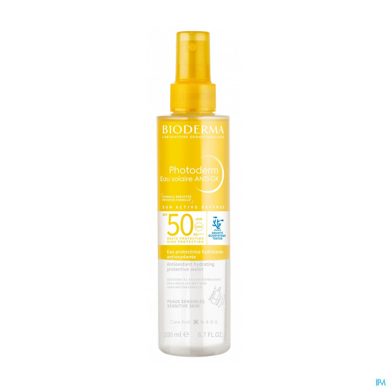 Bioderma photoderm eau solaire a/ox. ip50+   200ml