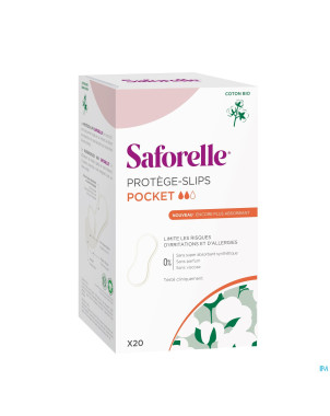 Saforelle coton protect protege slip pocket 20