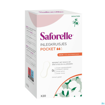 Saforelle coton protect protege slip pocket 20
