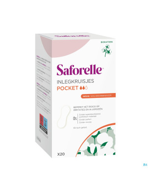Saforelle coton protect protege slip pocket 20