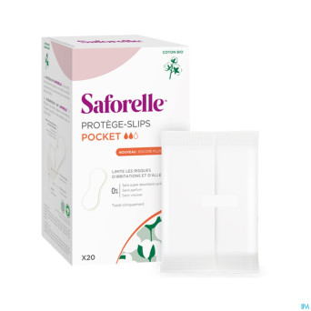 Saforelle coton protect protege slip pocket 20