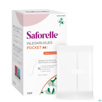 Saforelle coton protect protege slip pocket 20