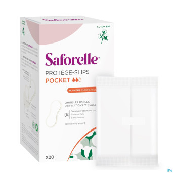 Saforelle coton protect protege slip pocket 20