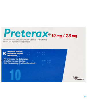Preterax 10mg/2,5mg impexeco    comp pell 90 pip