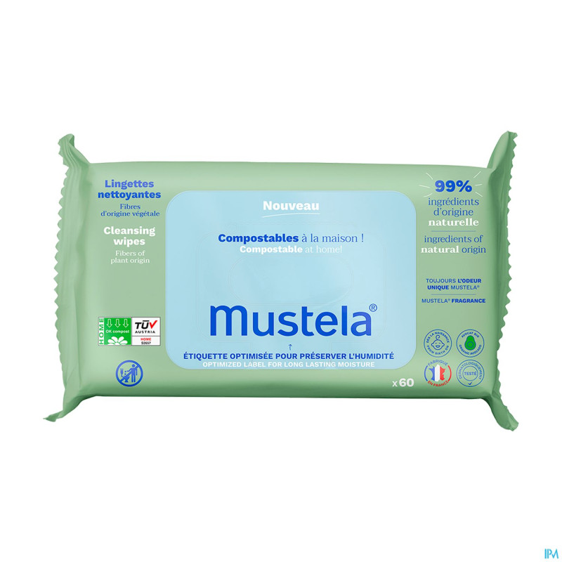 Mustela lingettes nettoyantes parfumees    60