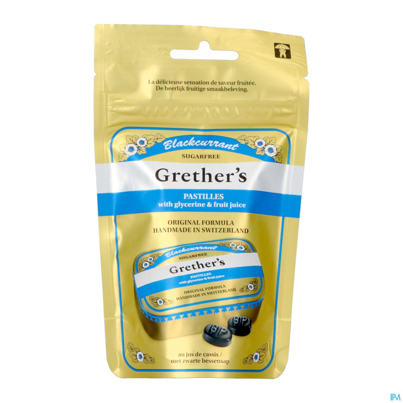 Grether's pastilles blackcurr. s/sucre refill 110g