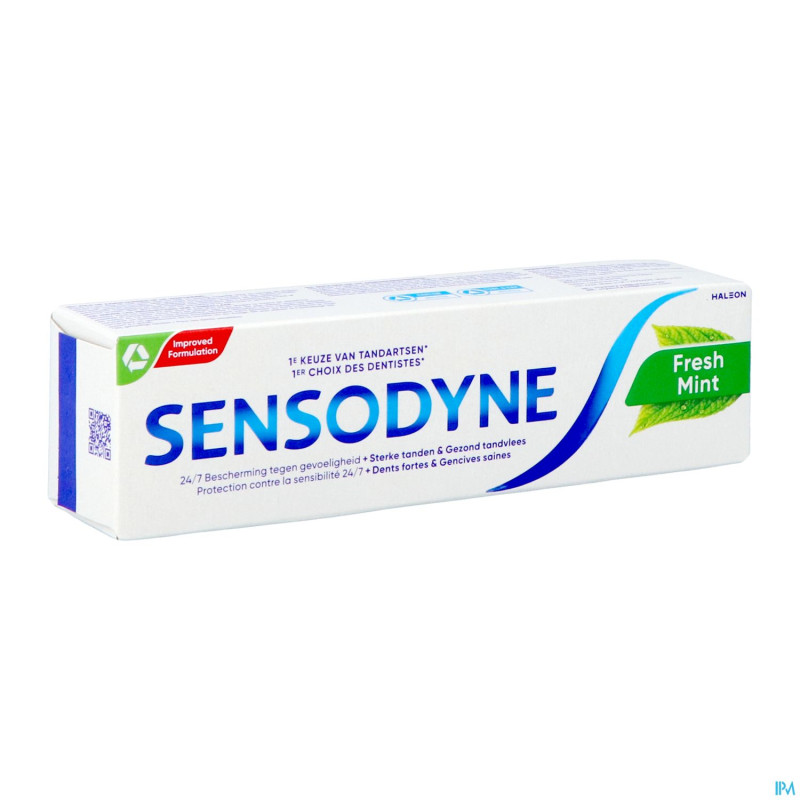 Sensodyne fresh mint dentifrice    75ml nf