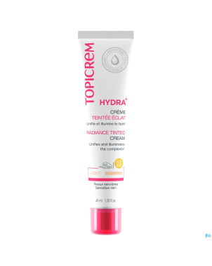 Topicrem hydra+ cr teintee eclat claire    40ml nf