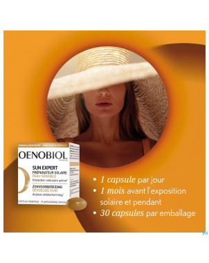 Oenobiol sun expert peau sens. caps 2x30