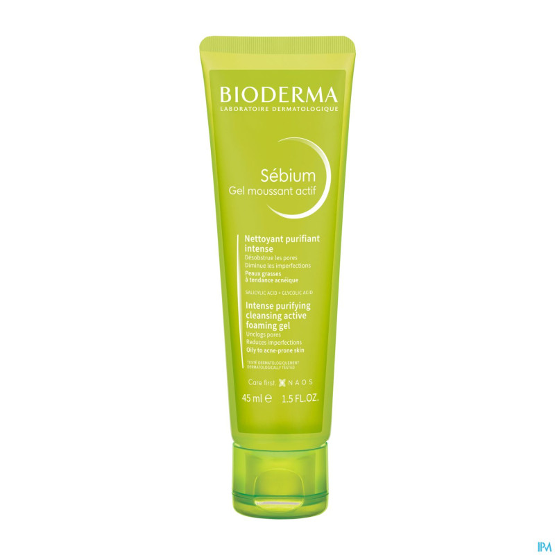 Bioderma sebium gel moussant actif tube 45ml