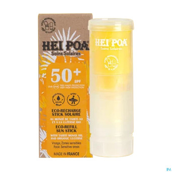 Hei poa eco recharge stick soin sol. vis.spf50+15g