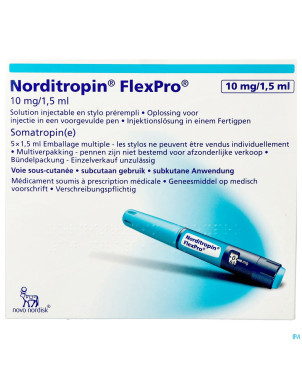 Norditropin flexpro10mg/1,5ml sol inj stylo prer.5
