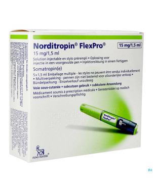 Norditropin flexpro15mg/1,5ml sol inj stylo prer.5