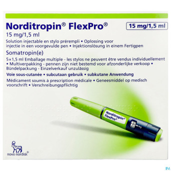 Norditropin flexpro15mg/1,5ml sol inj stylo prer.5