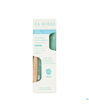 La rosee dentifrices 2x75ml+brosse dents gratuit