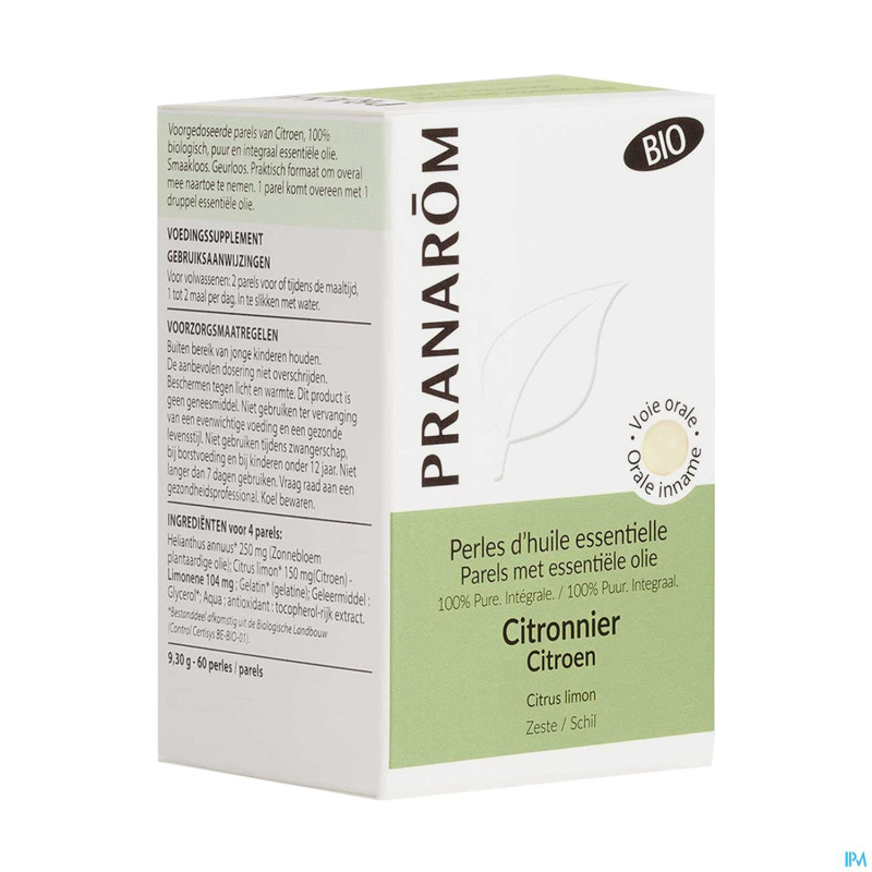 Pranarom he citronnier bio perles 60