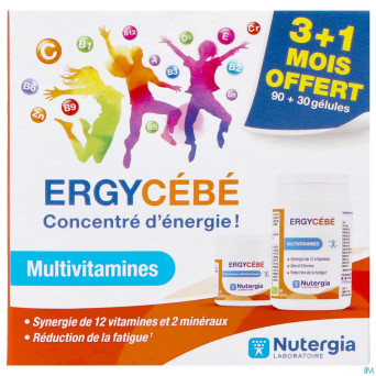 Ergycebe pack 3 mois + 1 gratuit caps 120