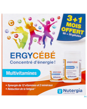 Ergycebe pack 3 mois + 1 gratuit caps 120