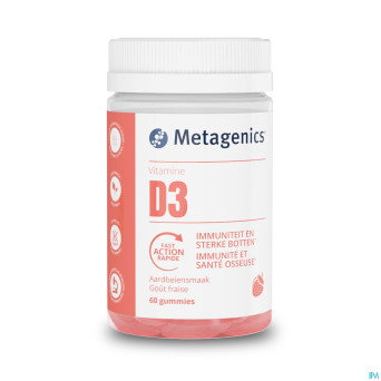 Vitamine d 1000iu fraise gummies 60 metagenics