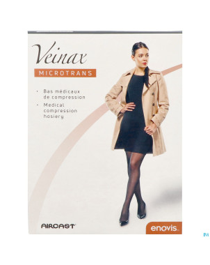 Veinax mi-bas femme microtrans 3 long beige t3