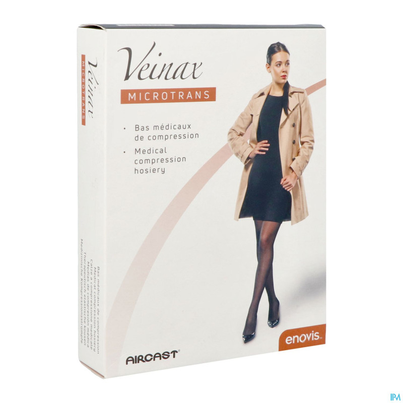 Veinax mi-bas femme microtrans 3 long beige t4
