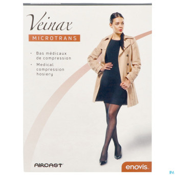 Veinax mi-bas femme microtrans 3 long noir t2