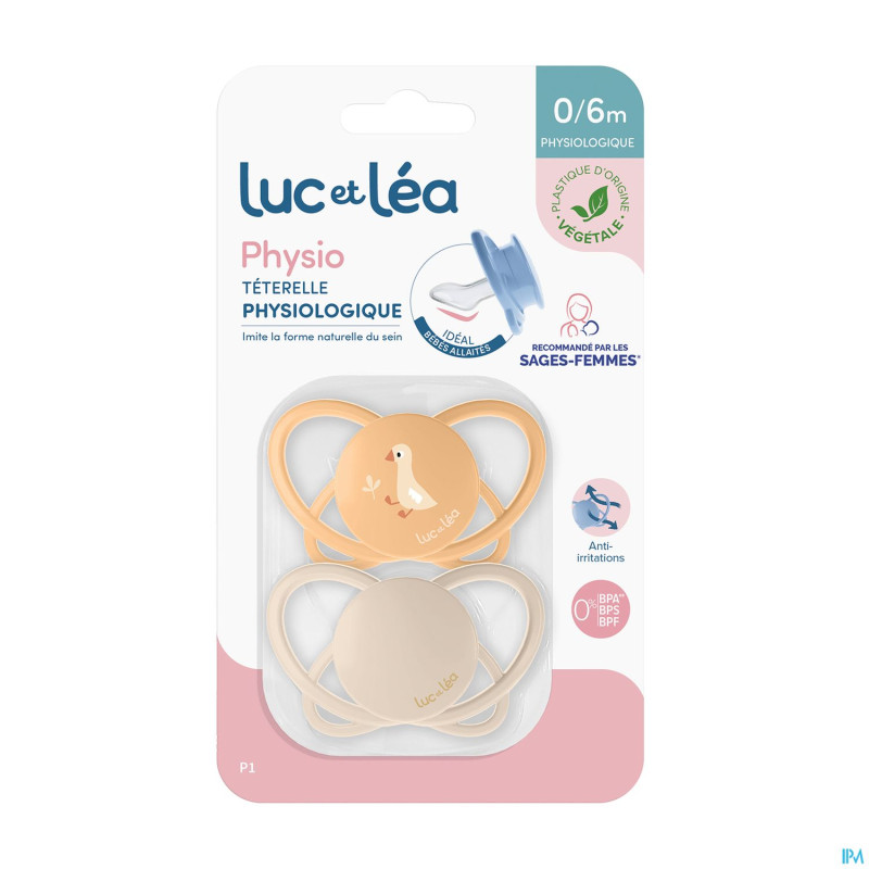 Luc&lea duo sucette physio air 0-6m oie