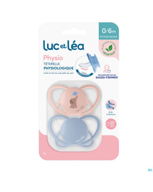 Luc&lea duo sucette physio air 0-6m elephant