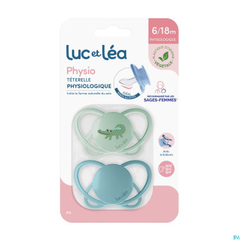 Luc&lea duo sucette physio air 6-18m crocodile