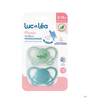 Luc&lea duo sucette physio air 6-18m crocodile