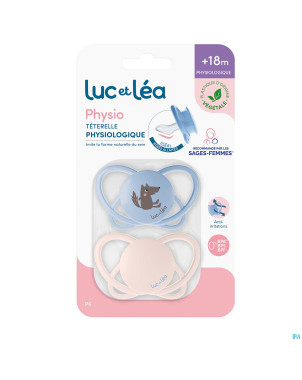 Luc&lea duo sucette physio air 18m+ loup